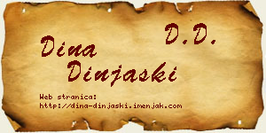 Dina Dinjaški vizit kartica